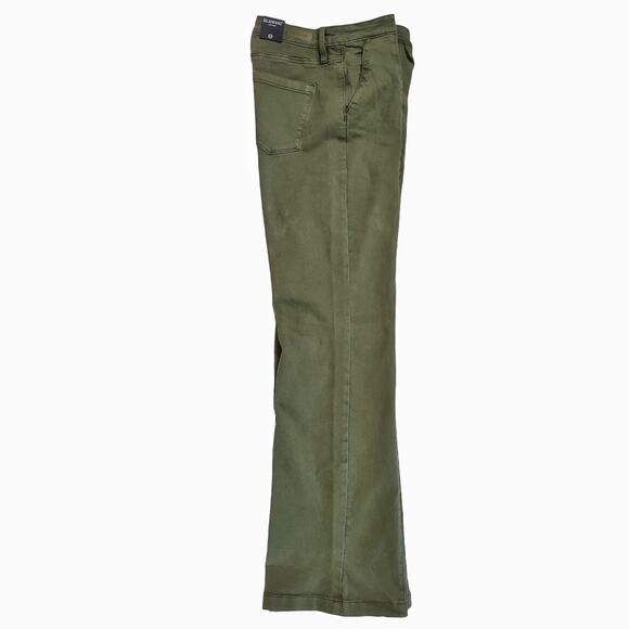 BLANK NYC Green Delancy Jeans Boot Cut Button Fly High Rise Stretch Denim Sz 31 - Picture 8 of 14